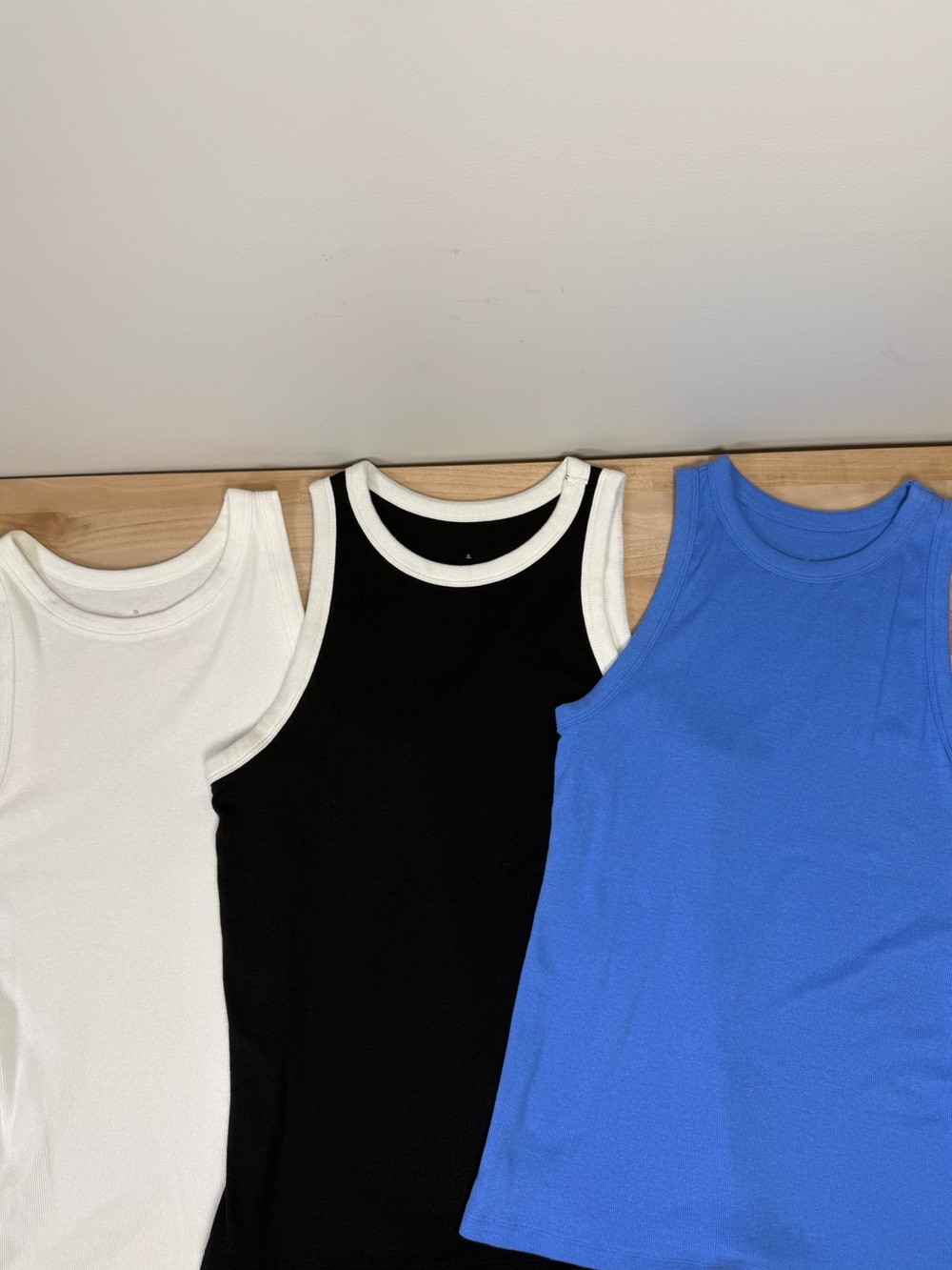 Bundle of A New Day Women’s Tank Tops, Blue, Black, White, Size: XL
